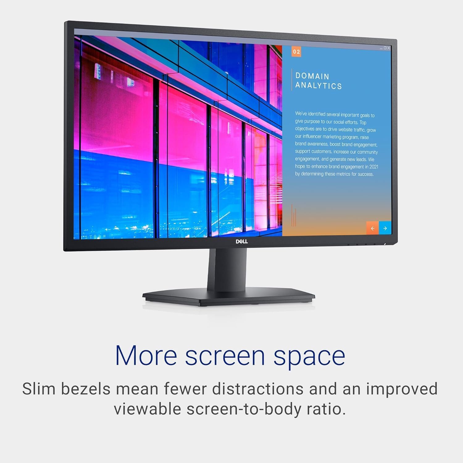 Dell SE2722H 27" Full HD (1920x1080) Monitor - Includes Wired Keyboard + Mouse + Mouse Pad | 75Hz, IPS, 5ms, 99% sRGB, DisplayPort, HDMI, VGA
