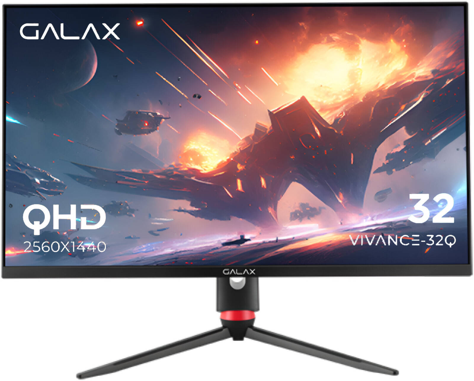 GALAX VIVANCE-32Q 32″ QHD IPS Gaming Monitor – 2560×1440 Resolution, 165 Hz Refresh, 1 ms (MPRT) Response Time, NVIDIA G-SYNC Compatible, HDR Support, Borderless Design