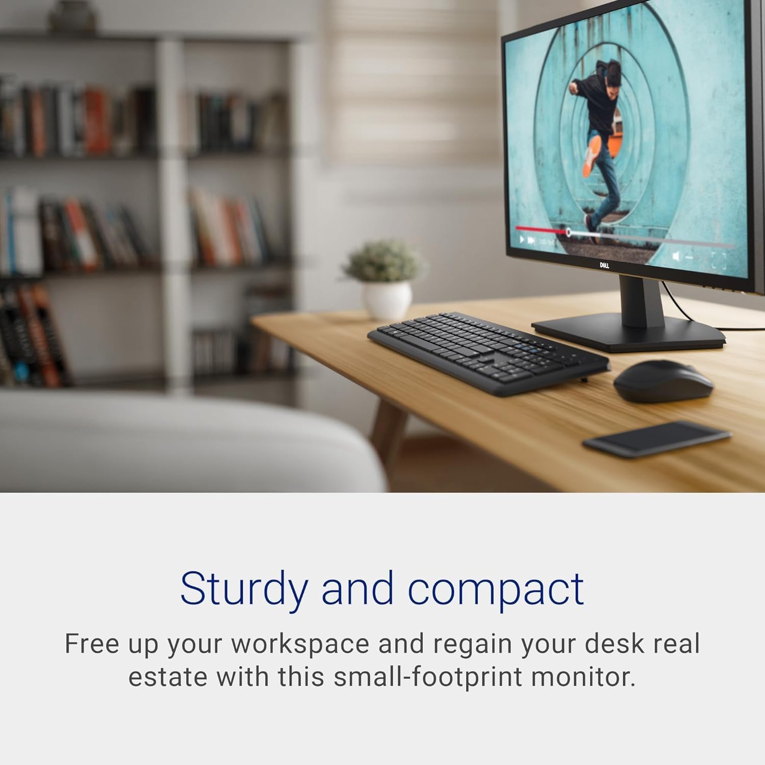 Dell SE2722H 27" Full HD (1920x1080) Monitor - Includes Wired Keyboard + Mouse + Mouse Pad | 75Hz, IPS, 5ms, 99% sRGB, DisplayPort, HDMI, VGA