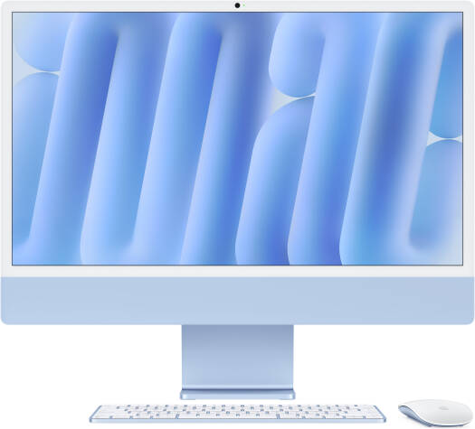 Apple iMac (2024) AIO Desktop Computer, 24" 4.5K Retina Standard Display, Apple M4 Chip with 8-Core CPU, 8-Core GPU, 16-Core Neural Engine, 24GB RAM, 1TB SSD, English Keyboard, Blue | Z1E5000JT
