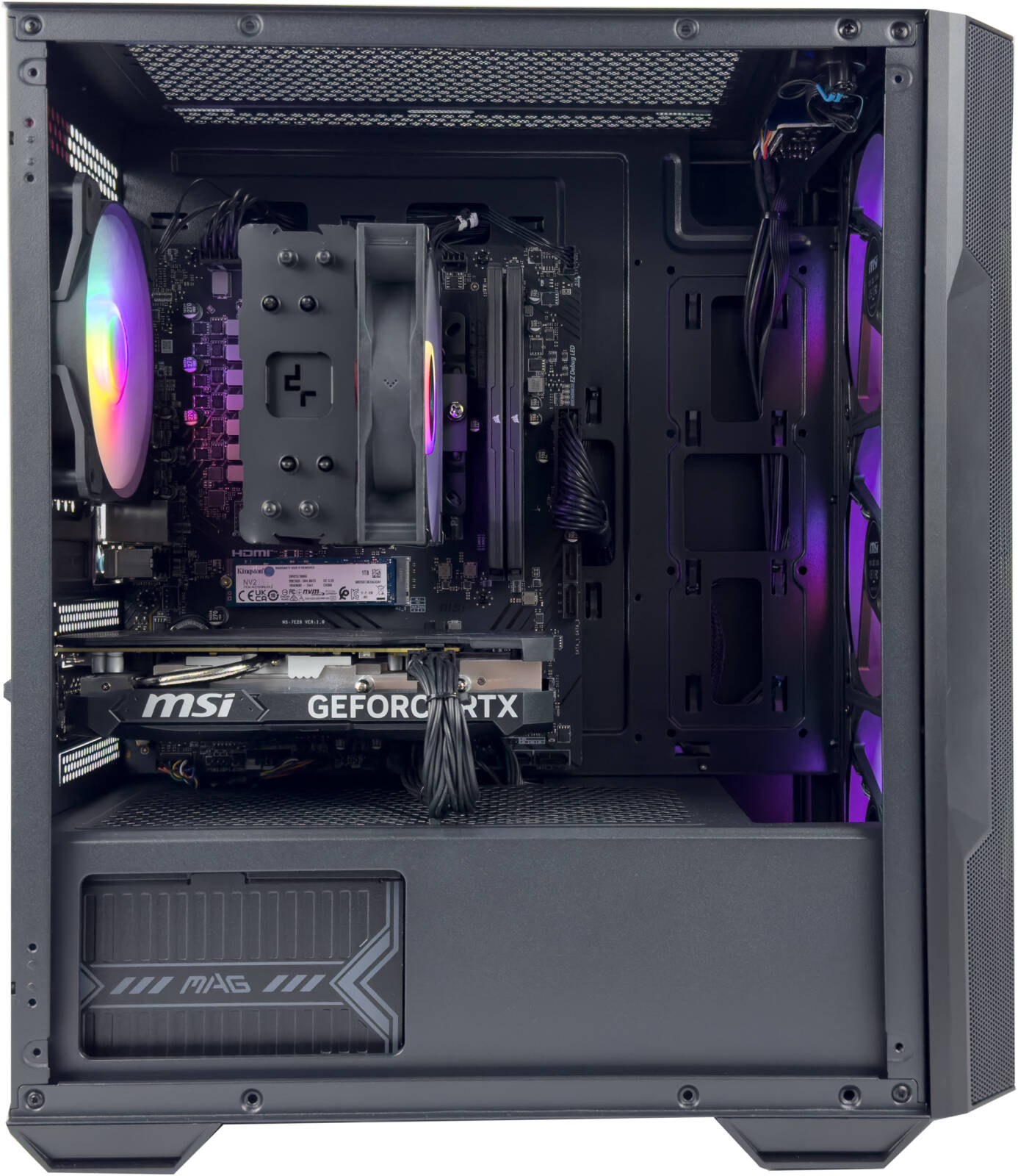 MATREXX Gaming PC - Intel Core i7 14700K 20 Cores 28 Threads, Nvidia RTX 4060 Ti 8GB, 32GB DDR5 RAM 6400MHz, 1TB SSD Gen 4, 750W 80 PLUS PSU, 23.8 Inch 144Hz Monitor, MageGee 3in1 Combo