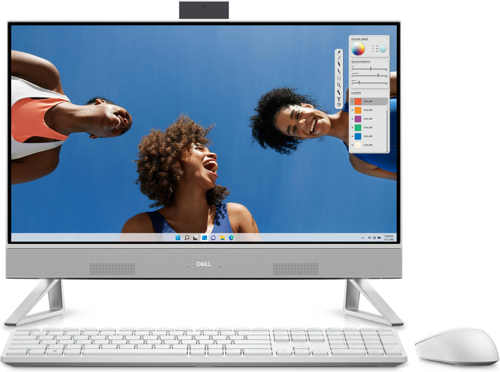 Dell Inspiron 5430 AIO Desktop Computer, 23.8" FHD InfinityEdge Display, Intel Core 5-120U, 8GB RAM, 512GB SSD, Intel Graphics, ENG-ARAB Wireless K/B & Mouse, Win11, White | 5430-INS-AIO-1035