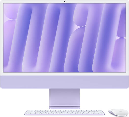 Apple iMac (2024) AIO Desktop Computer, 24" 4.5K Retina Standard Display, Apple M4 Chip with 8-Core CPU, 8-Core GPU, 16-Core Neural Engine, 16GB RAM, 1TB SSD, English Keyboard, Purple | Z1E7000EP