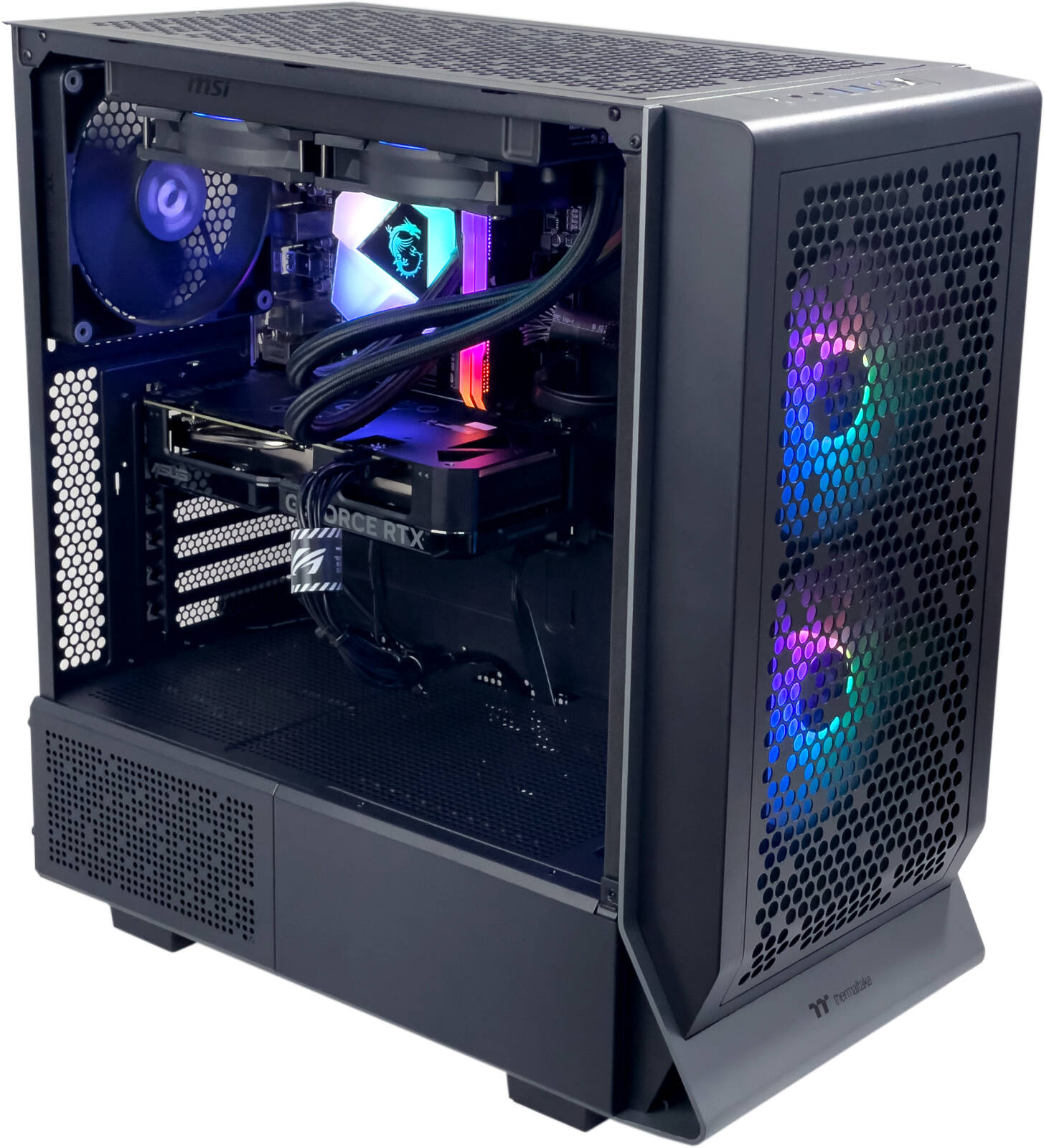 High End PC- Intel Core i7-14700KF, NVIDIA RTX 4060 TI 8GB, 32GB DDR5 RAM 6400MHz, 1TB SSD Gen 4, 750W 80 PLUS PSU, 240mm Liquid Cooler, 23.8 inch 144Hz Monitor