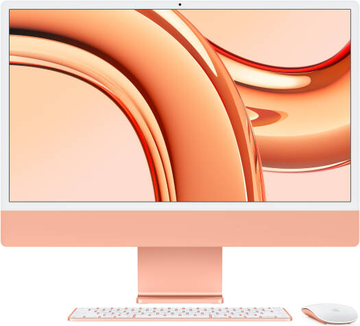 Apple iMac (2024) AIO Desktop Computer, 24" 4.5K Retina Standard Display, Apple M4 Chip with 8-Core CPU, 8-Core GPU, 16-Core Neural Engine, 16GB RAM, 1TB SSD, English Keyboard, Orange | Z1E8000E7