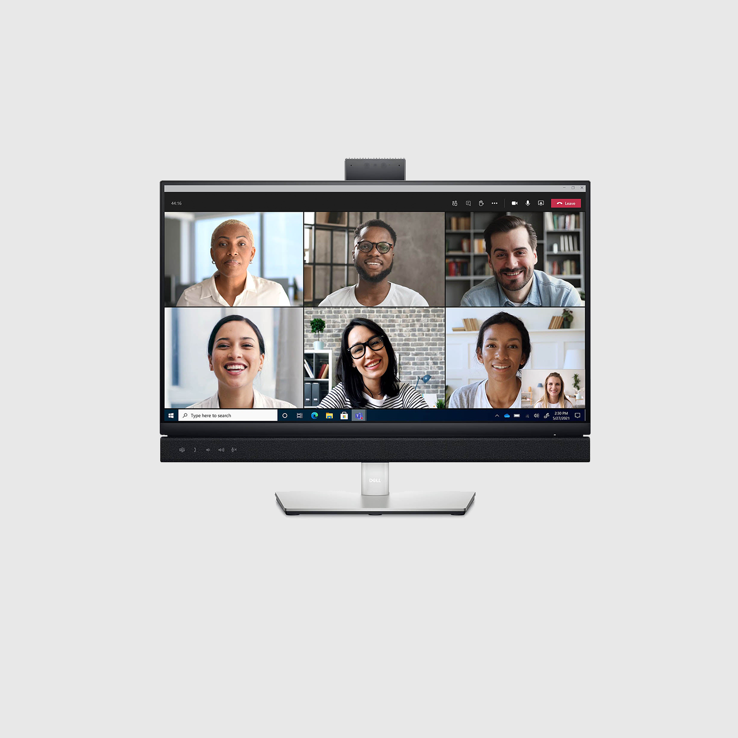 Dell C2422HE 24-Inch IPS Full HD Video Conferencing Monitor, USB-C, HDMI, DP, RJ45 - Black