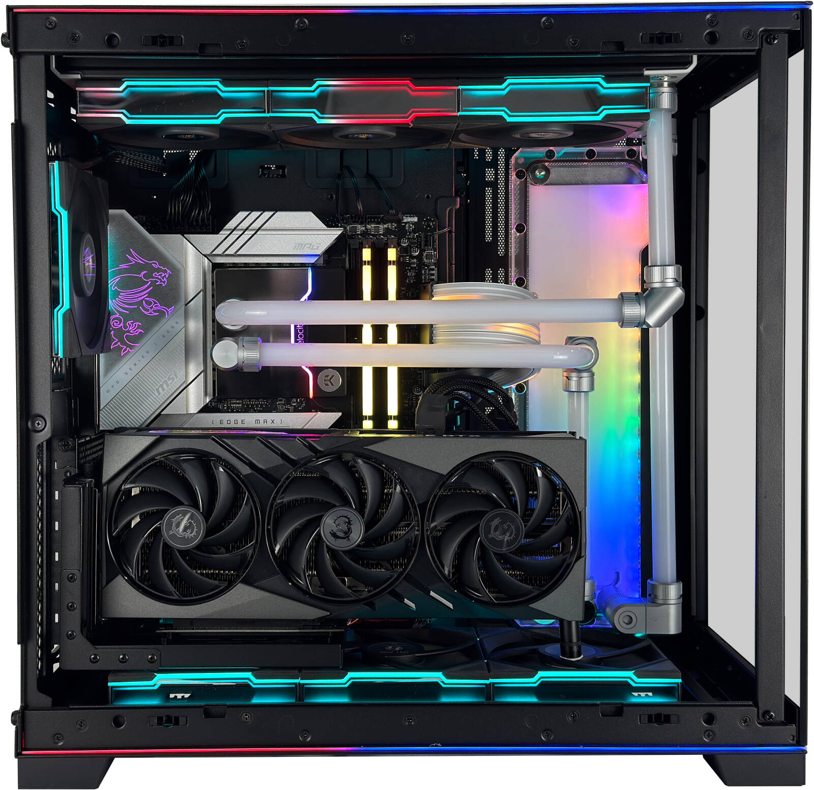 LiquidCool Pro Gaming PC - Intel Core i9 14900K 24 Cores 32 Threads, NVIDIA RTX 4090 24GB, 64GB DDR5 RAM 5600MHz, 2TB SSD Gen 4, 360mm Radiator, 1050W 80 PLUS Gold PSU, Wi-Fi + BT