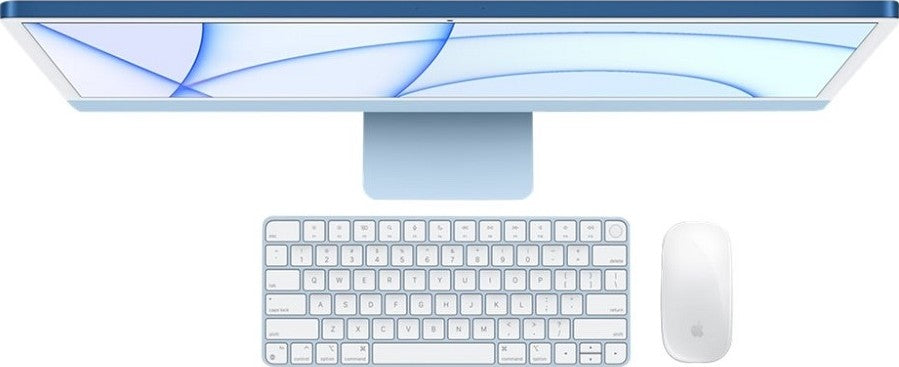 Apple iMac with 4.5K 24'' LED Retina All in One PC, M1 8-core, 8GB RAM, 512GB SSD, macOS, Gigabit Ethernet, English Keyboard, Blue | MGPL3B/A