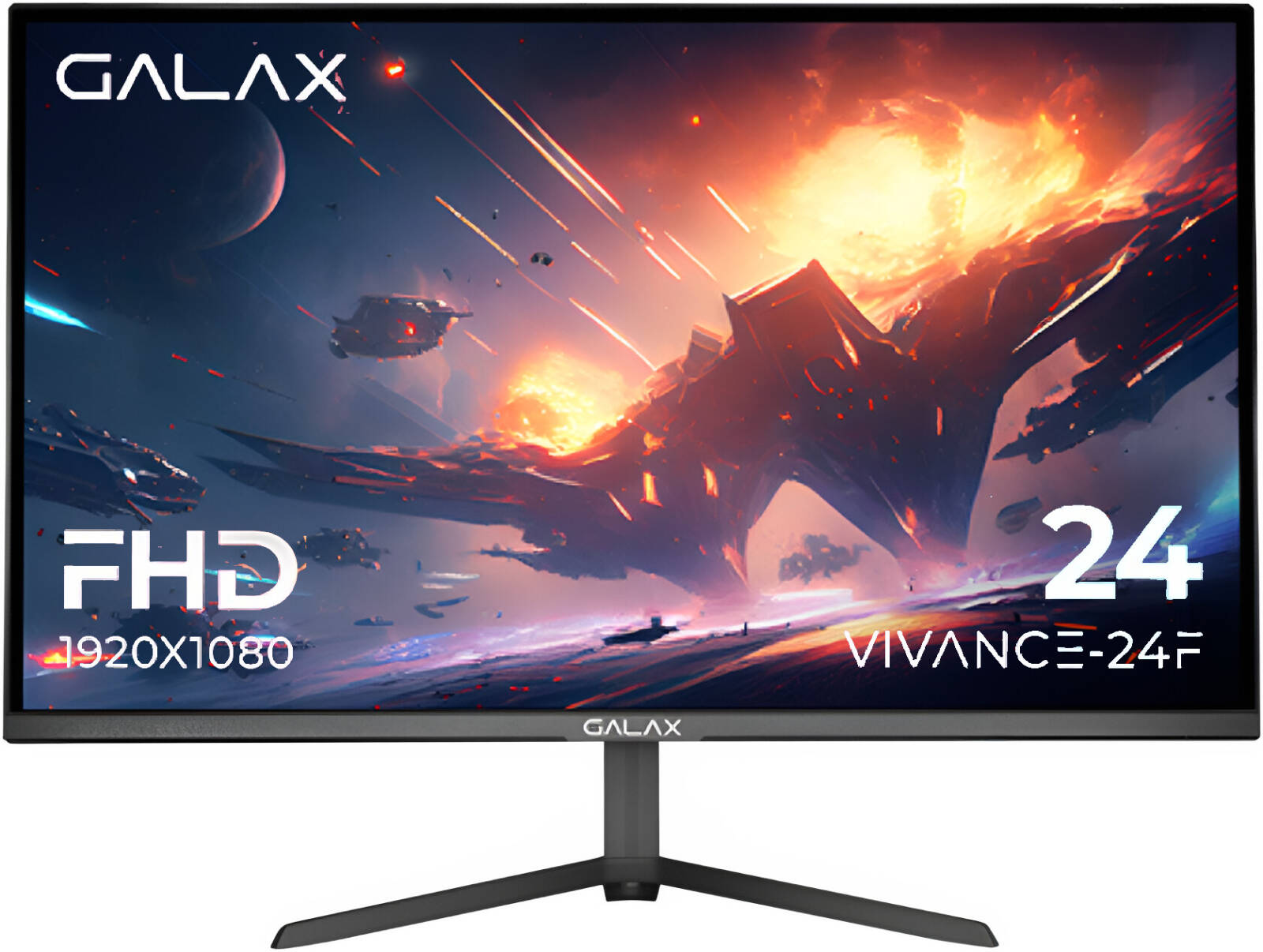 GALAX VIVANCE-24F 24″ Gaming Monitor – 1920×1080 FHD, Fast IPS Panel, Up to 144 Hz (165 Hz variant), 1 ms (MPRT) Response Time, G-SYNC Compatible, Borderless Design
