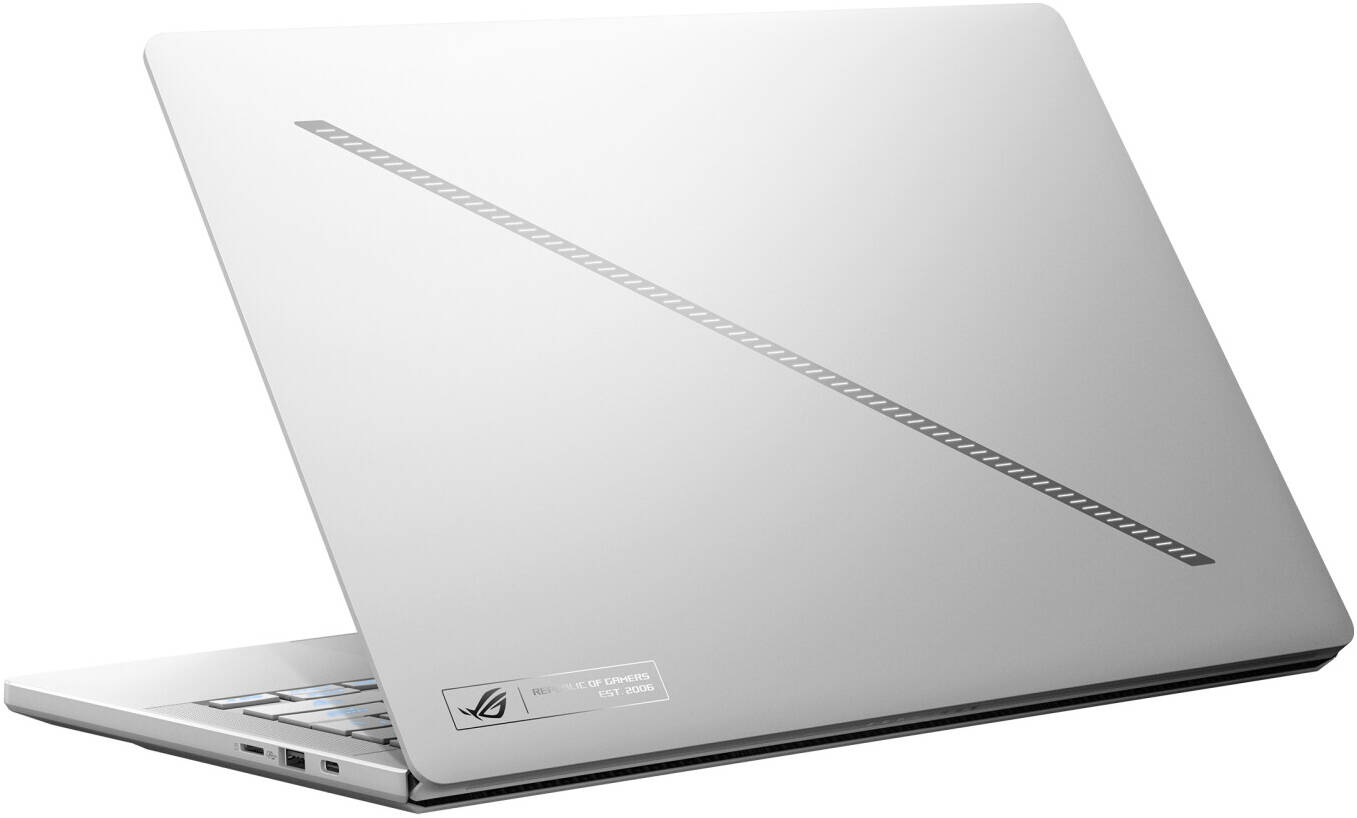 ASUS ROG Zephyrus G14 GA403UM Gaming Laptop, 14" 3K OLED 120Hz Display, AMD Ryzen 9 270, 16GB RAM, 1TB SSD, GeForce RTX 5060 8GB GPU, English KB, Win 11, Platinum White