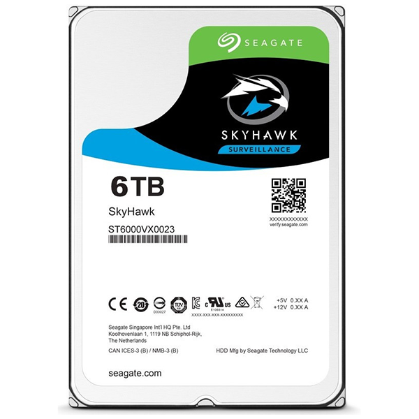SEAGATE SKYHAWK 6TB 3.5" HDD (SATA 6.0Gb/s - 256MB Buffer)