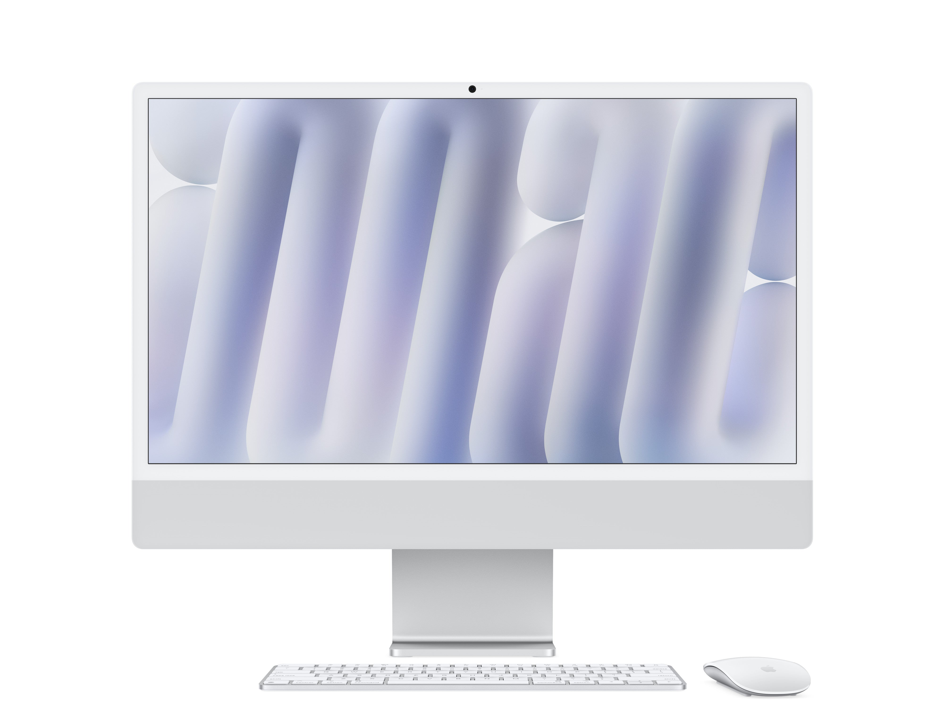 Apple iMac (2024) AIO Desktop Computer, 24" 4.5K Retina Nano-Textured Display, Apple M4 Chip with 10-Core CPU, 10-Core GPU, 16-Core Neural Engine, 16GB RAM, 256GB SSD, English K/B, Silver | MD3H4 B/A