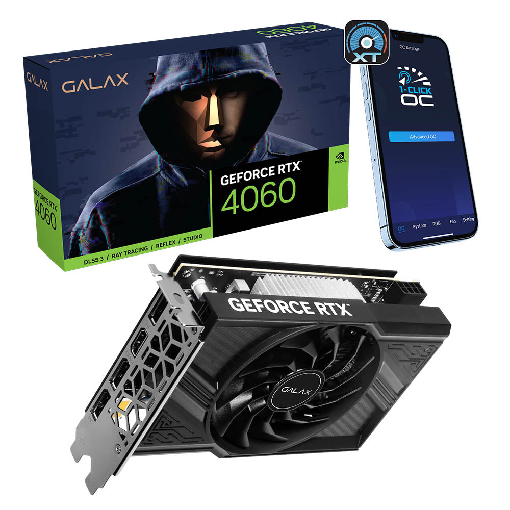 Galax D76L Black GF RTX4060 1-Click OC 1X PCI-E 8GB / GDDR6 128BIT