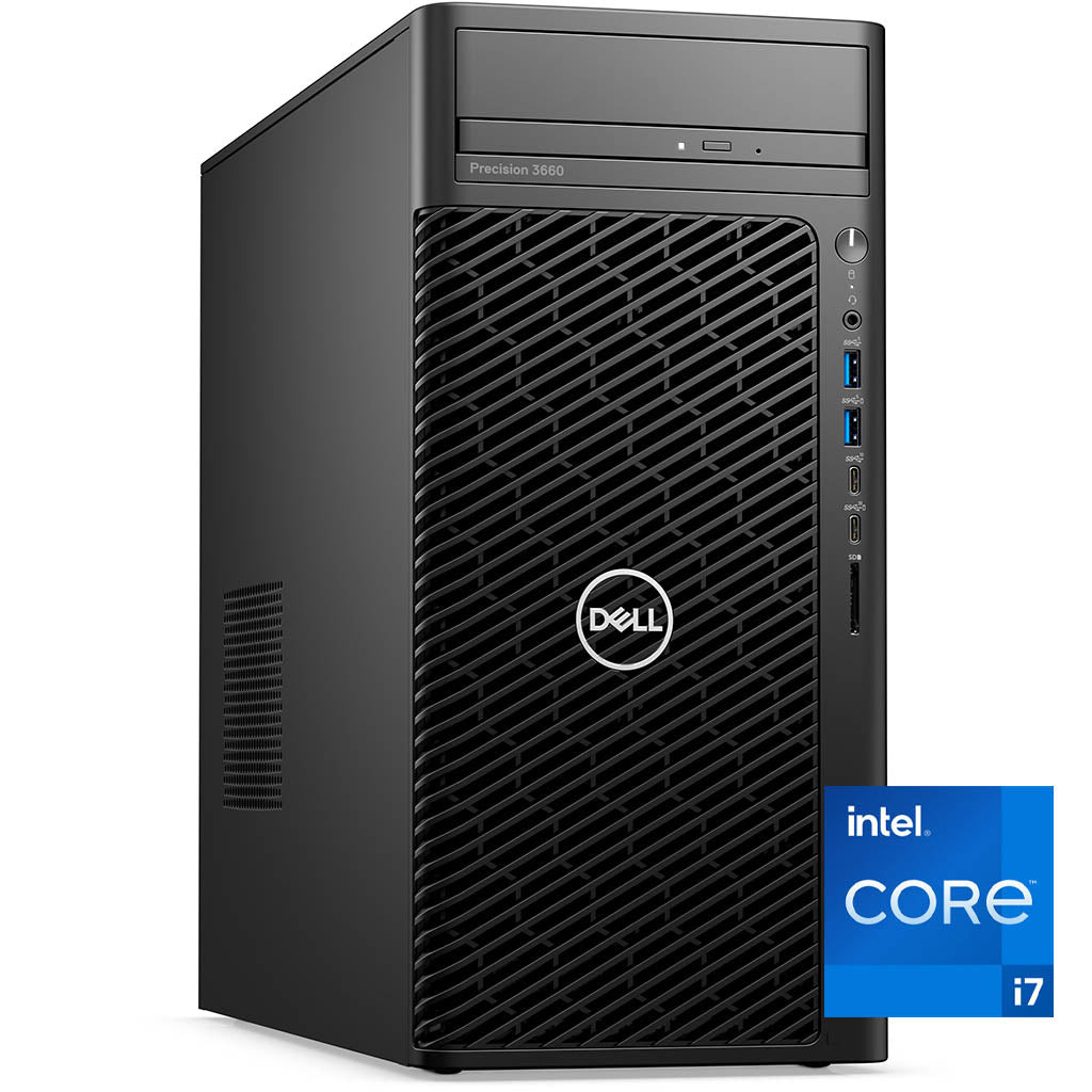 Dell Precision Tower 3660 - Intel Core i7 Options, 8GB RAM, 1TB NVMe SSD, Windows 10 Pro, Integrated Graphics