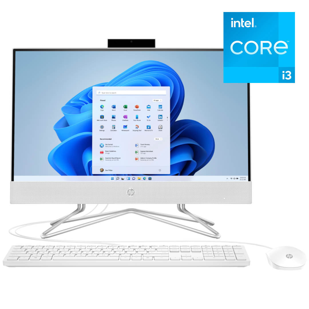 HP 200 G4 All-in-One PC 21.5" - Intel i3/i5, 4GB/8GB RAM, 1TB HDD, Integrated UHD Graphics, DOS