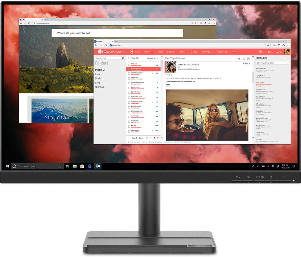 Lenovo L22e-30 (21.5-Inch) FHD VA Monitor - 75Hz, 4ms Response Time, AMD FreeSync, 178° Viewing Angles, Black