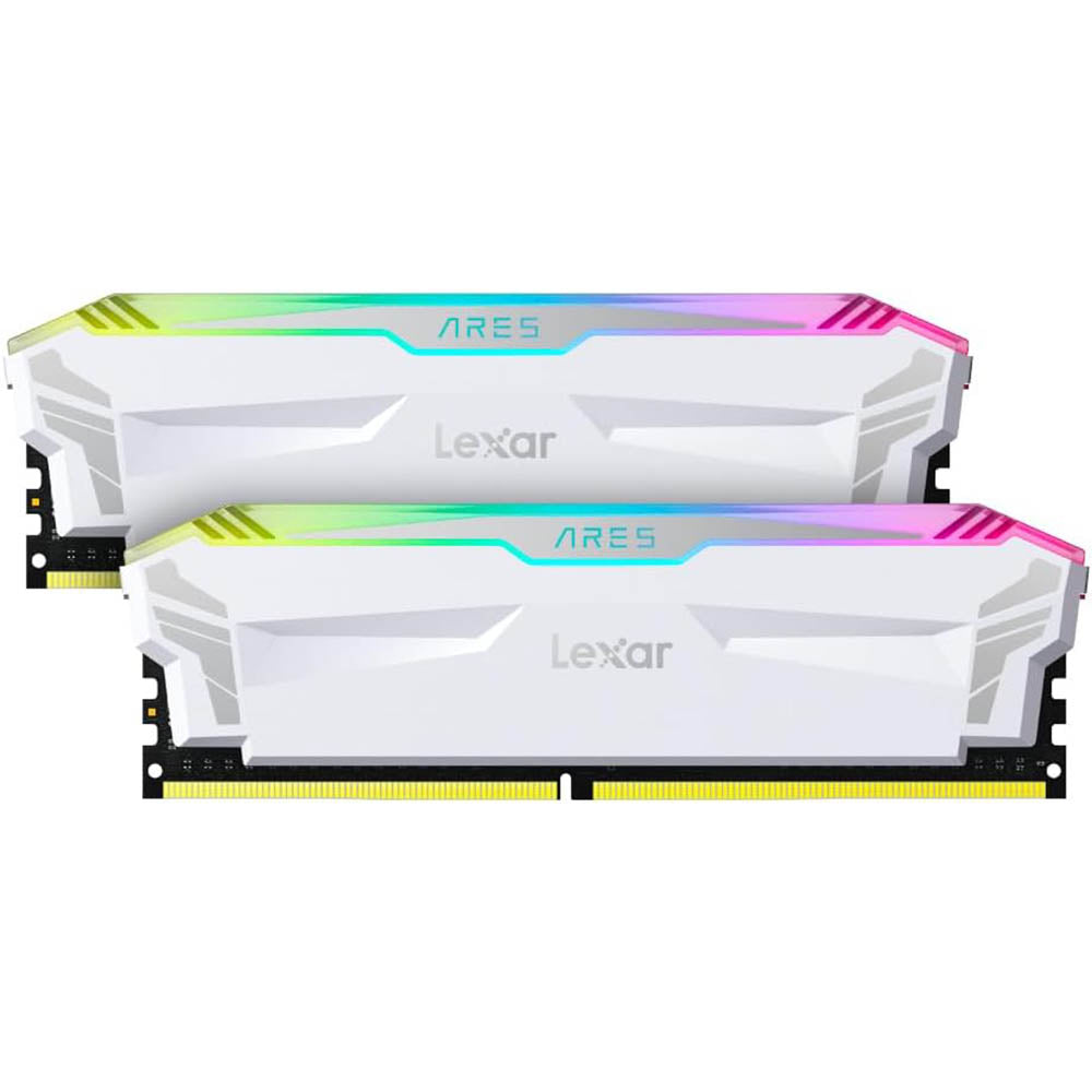 Lexar Ares 32GB DDR5 6400 CL32 1.4V Memory with heatsink and RGB lighting,Dual pack, Black Color