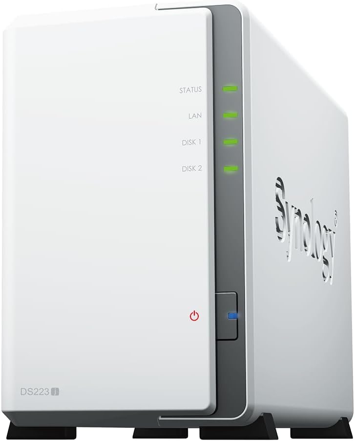 Synology DiskStation DS223J (2 Bay) Network Attached Storage (NAS) - White