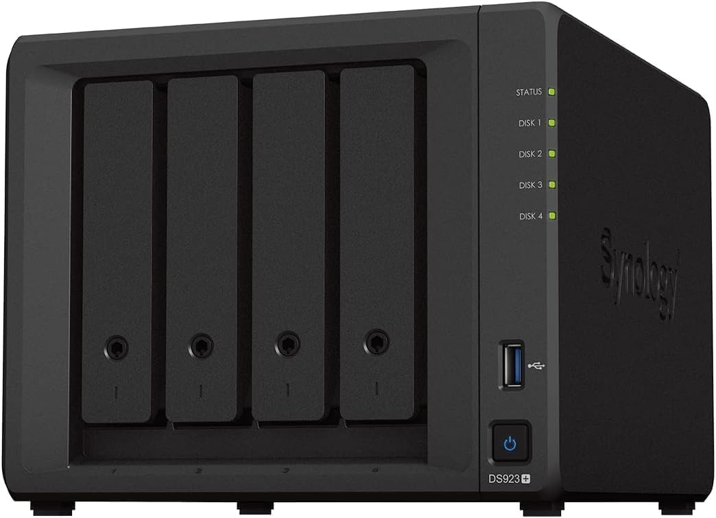 Synology DiskStation DS923+ NAS Storage Server Tower, Ethernet LAN - Black