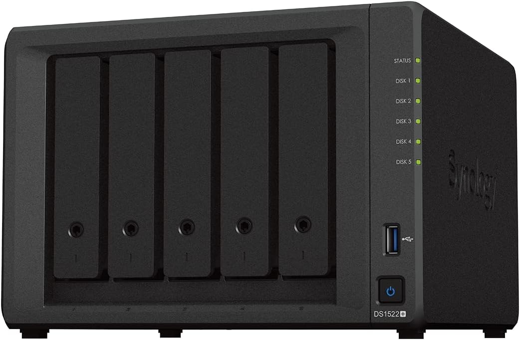 Synology 5-Bay DiskStation DS1522+ (Diskless) - Black