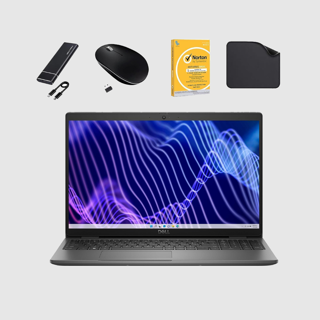 Dell Latitude 3540 Laptop - Includes External 512GB SSD + Wireless Mouse + Antivirus (2 Users) + Mouse Pad | 13th Gen Intel core i7, 16GB RAM, 512GB SSD, Windows 11 Pro (Upgrade)