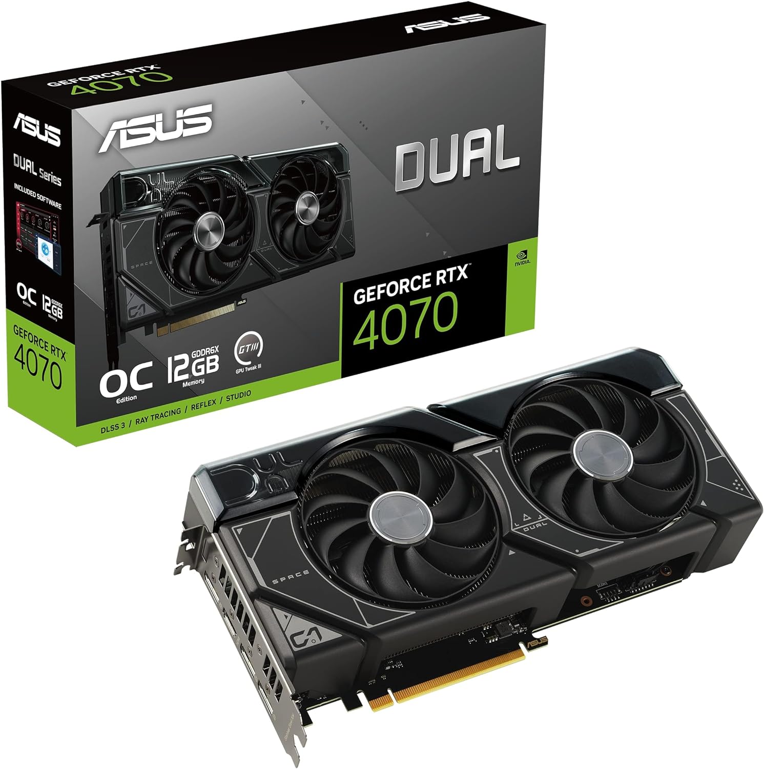 ASUS Dual GeForce RTX 4070 OC Edition 12GB GDDR6X, IP5X, Auto-Extreme Technology