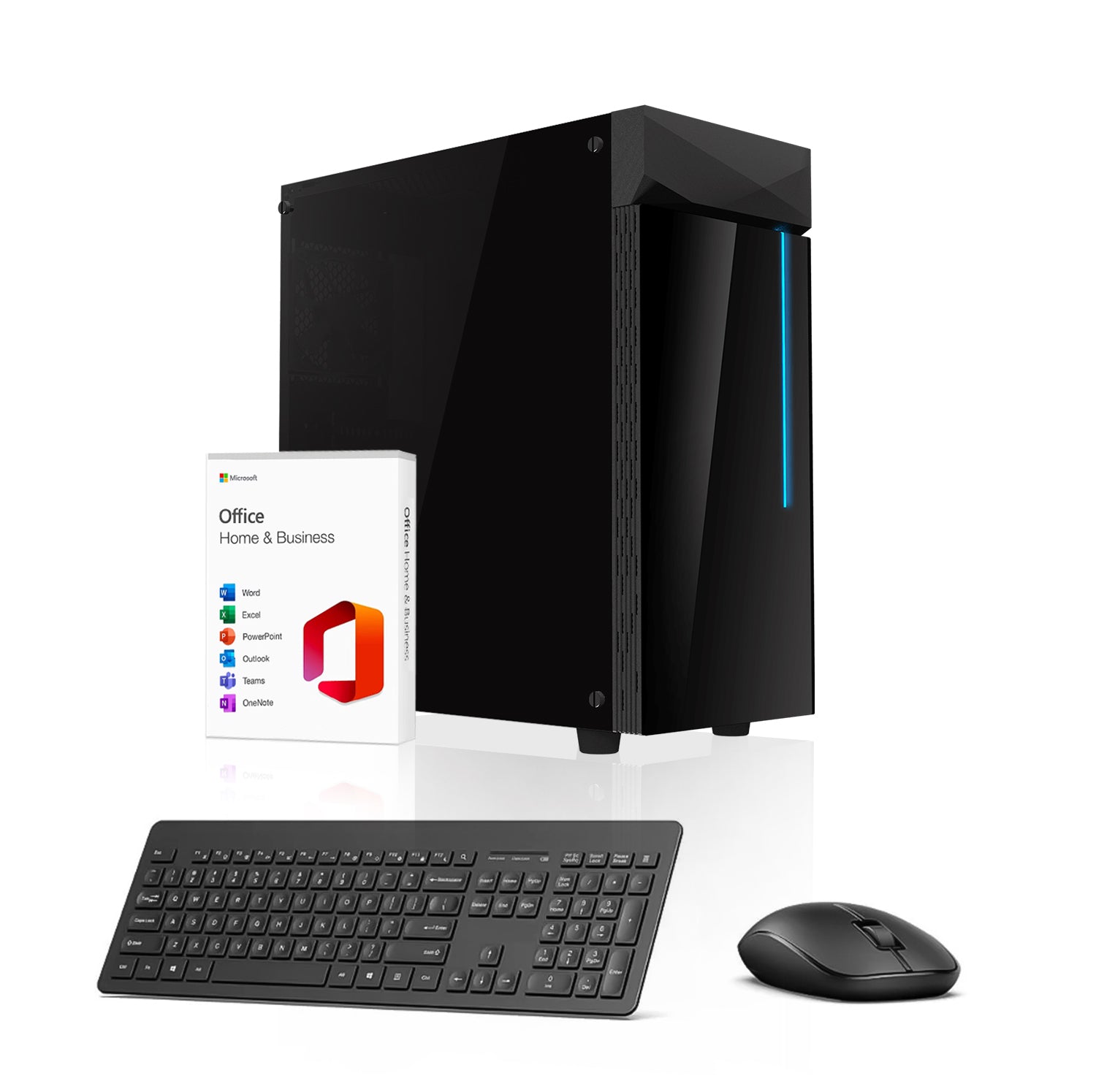 First Wave OfficeBot Business Desktop PC – 12th Gen Intel i7-12700 | DDR5 RAM | 1TB NVMe SSD + 1TB SATA SSD | WiFi | Windows 11 Pro | 3 Year Warranty | Includes MS Office & Keyboard & Mouse