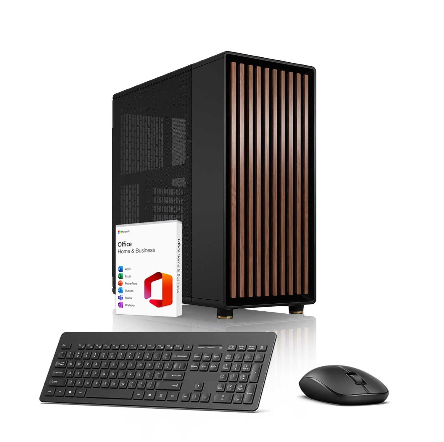 First Wave WorkMate Business Desktop PC – Ryzen 9 7900X | DDR5 RAM | 1TB NVMe SSD + 1TB SATA SSD | WiFi | 750W Modular PSU | Win 11 Pro | Includes MS Office, Keyboard & Mouse, 3-Year Warranty