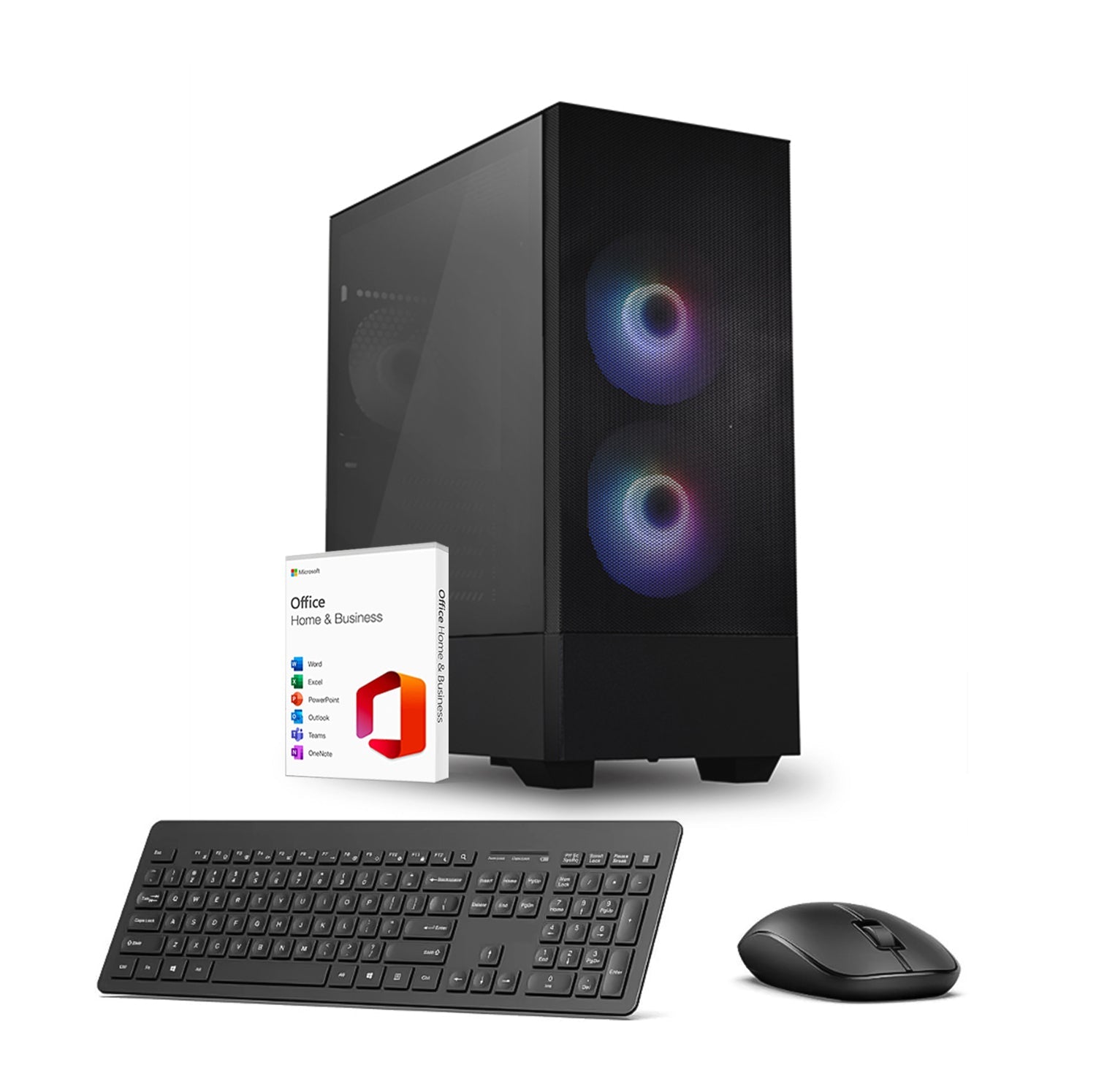 First Wave NeoDesk Business Desktop PC – 14th Gen Intel i9-14900K, RAM, 1TB NVMe SSD + 1TB SATA SSD, Windows 11 Pro | High-Speed Performance, 3-Yr Warranty | Includes MS Office, Keyboard & Mouse