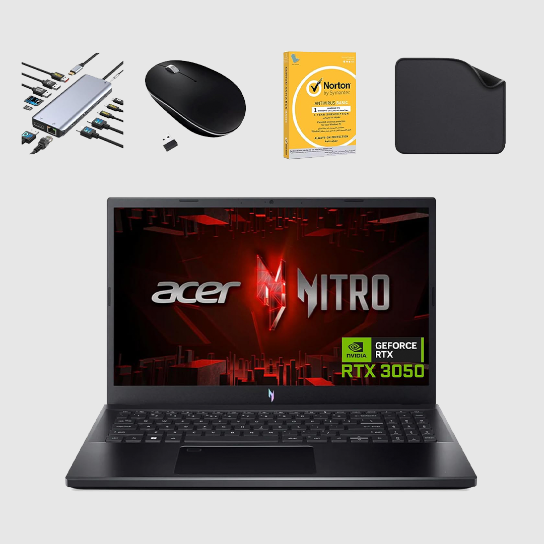 Acer Nitro V15 Gaming Laptop (FREE 1st Wave 12 in 1 HUB + Wireless Mouse + Antivirus + Mouse Pad) 13th Gen Intel i5-13420H, 16GB RAM, 1TB SSD, 144Hz, RTX 3050 6GB Graphics, Win 11 Home (Upgrade)