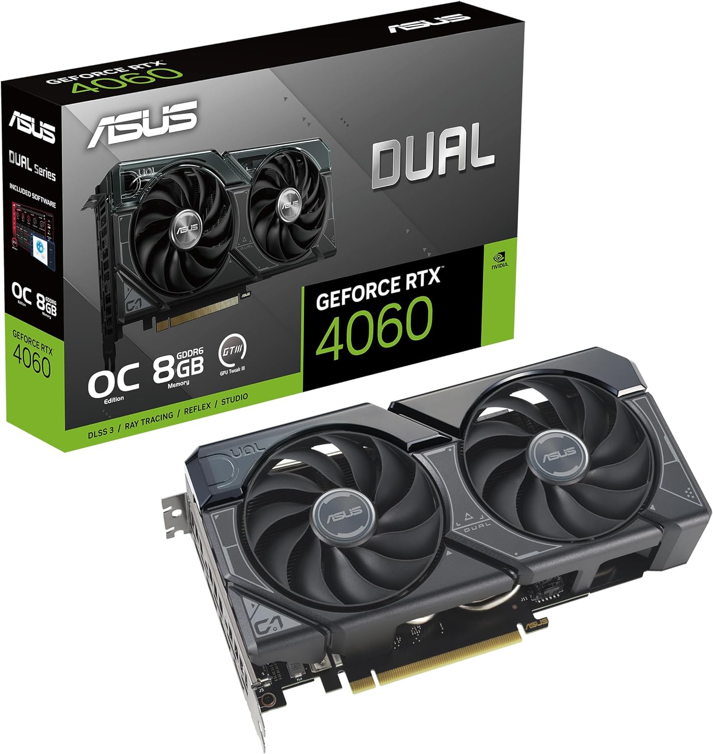 ASUS Dual GeForce RTX™ 4060 OC Edition 8GB GDDR6 Graphics Card