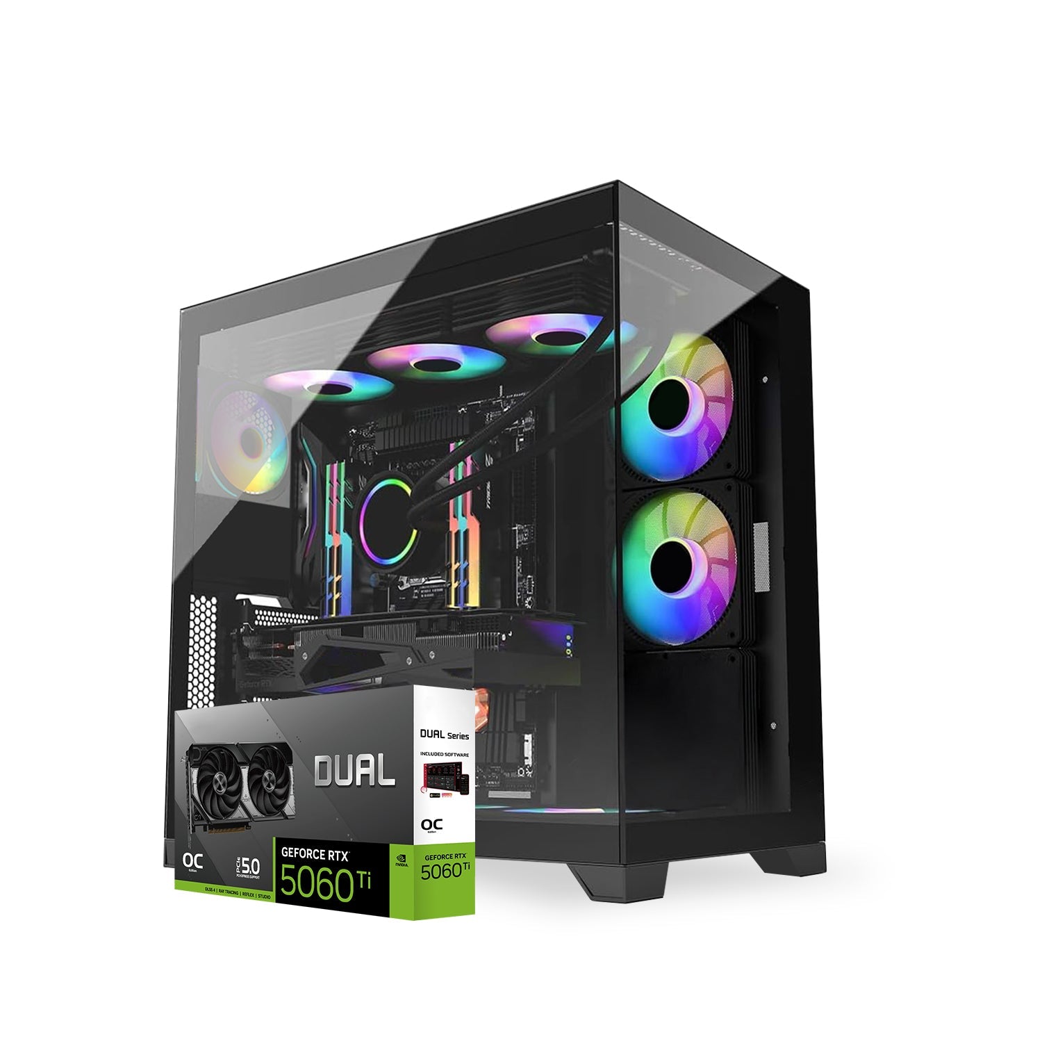 First Wave CryoSpire Gaming PC – Intel Core Ultra 7 - 265KF, 8GB RTX 5060 Ti Graphics, DDR5 RGB RAM, 1TB NVMe SSD , WiFi, ARGB Cooling, Windows 11 Pro, 2Y Warranty