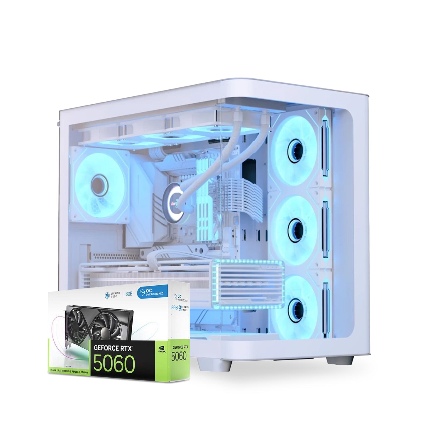 First Wave LumineX Gaming PC – Intel Core Ultra 7 - 265KF, 8GB RTX 5060 Graphics, DDR5 RGB RAM, 2TB SSD (1TB NVMe + 1TB SATA), WiFi, ARGB Cooling, Windows 11 Pro, 2Y Warranty