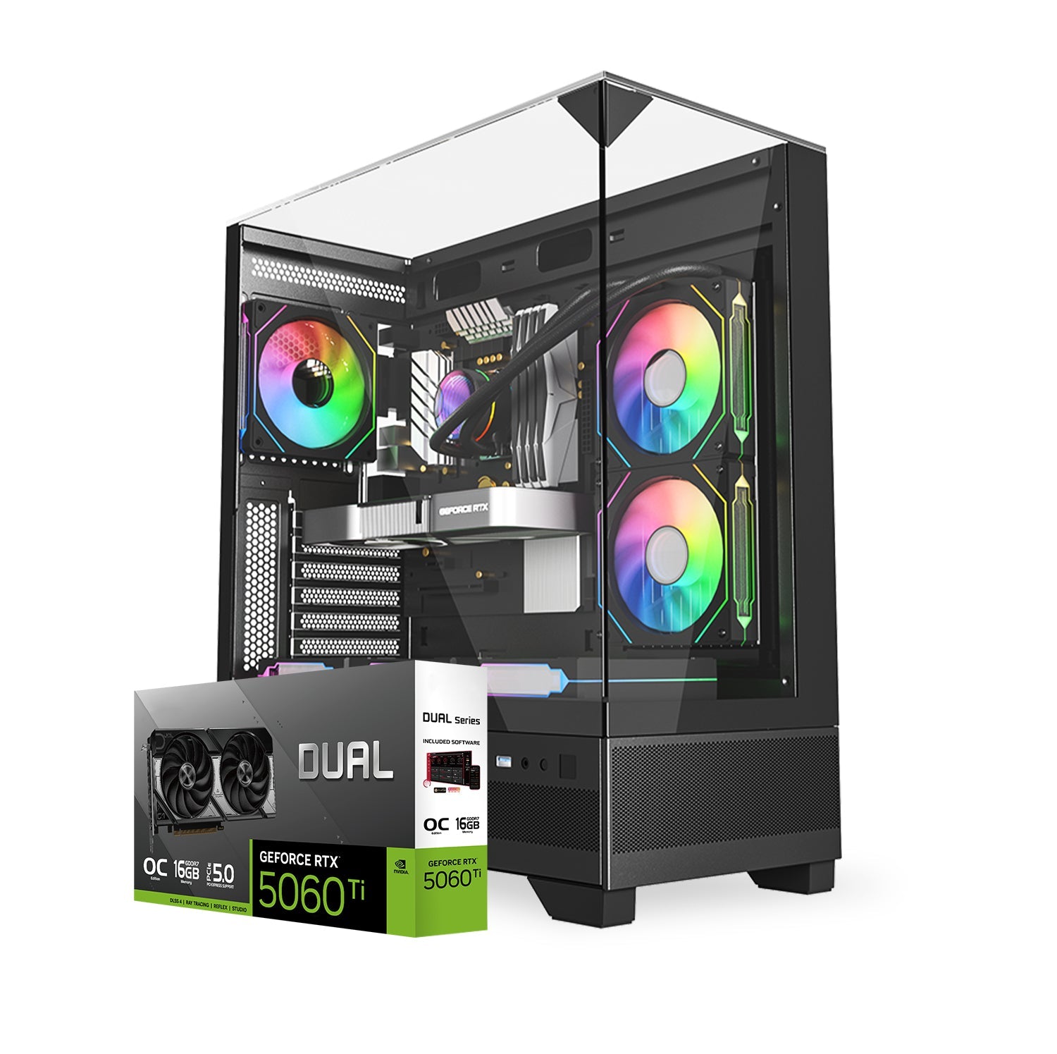 First Wave DarkPulse X7 Gaming PC – Intel Core Ultra 7 - 265KF, 16GB RTX 5060 Ti Graphics, DDR5 RGB RAM, 2TB SSD (1TB NVMe + 1TB SATA) , WiFi, ARGB Cooling, Windows 11 Pro, 2Y Warranty