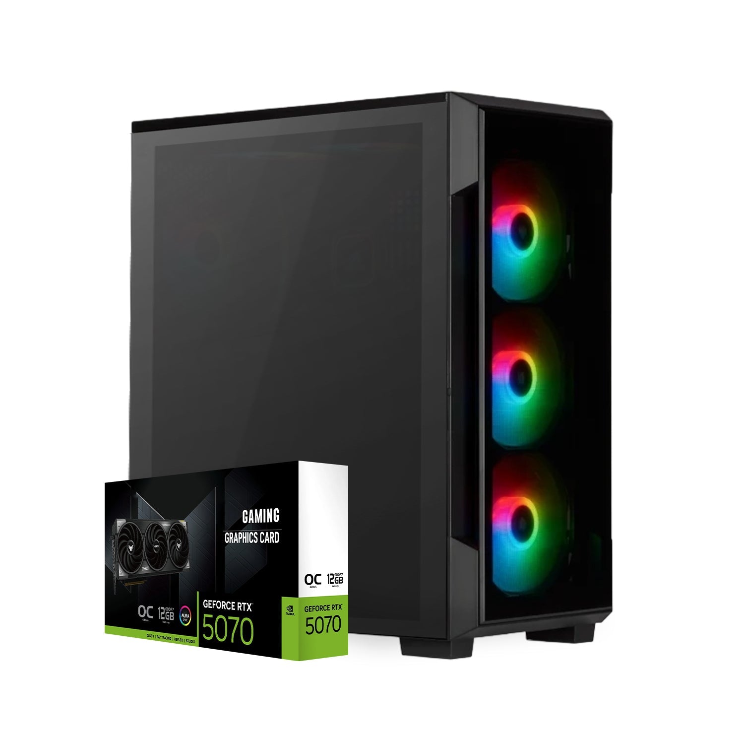 First Wave Dominion Workstation PC–Intel Ultra 7 265KF up to 5.50GHz, 12GB RTX GPU, DDR5 6000MHz RAM, 1TB NVMe SSD,1TB SATA SSD,Liquid Cooling, WiFi, High-Performance Gaming & Streaming