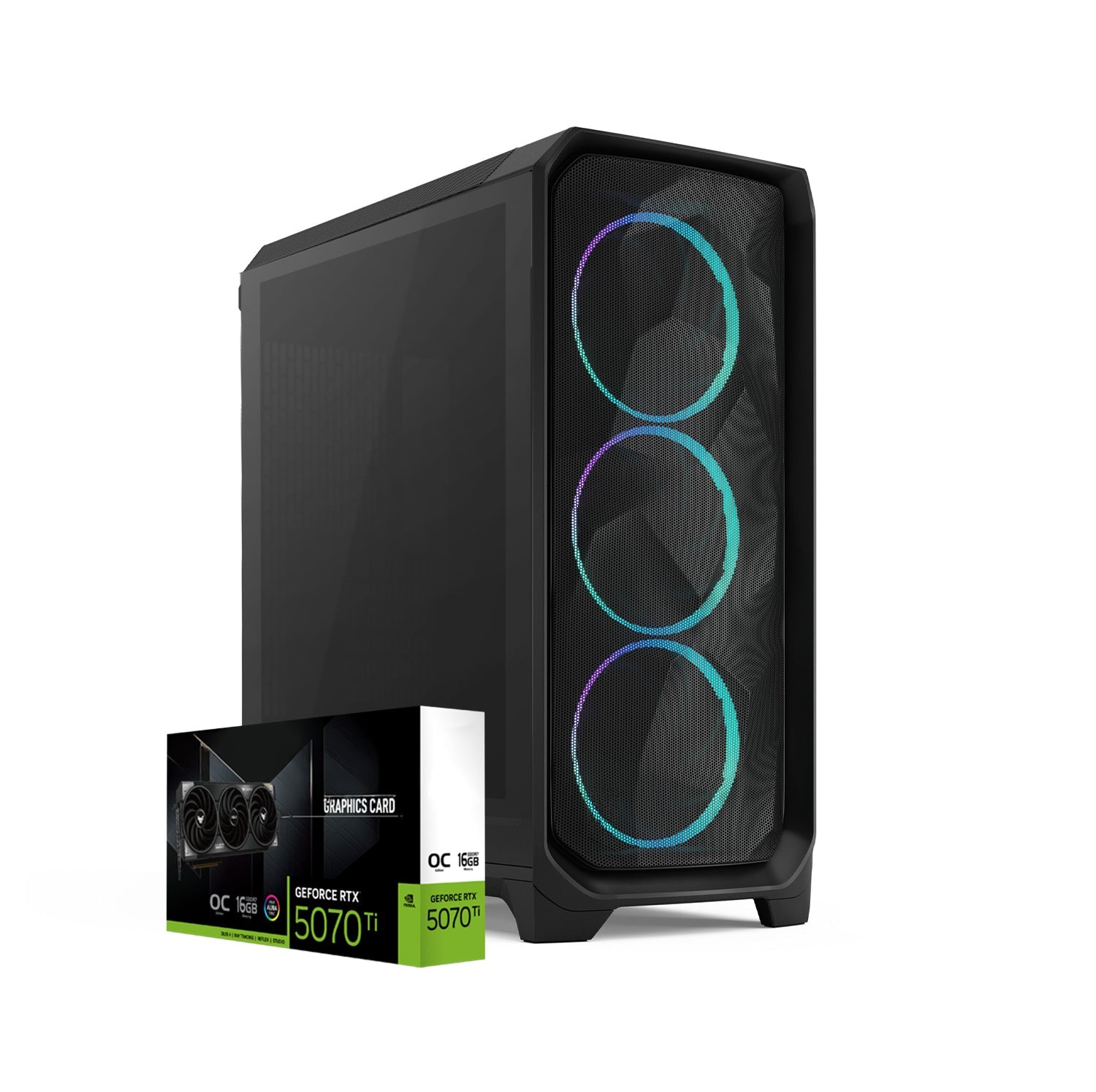 First Wave Striker Workstation PC – Intel Core Ultra 9 285K, 16GB RTX 5070 Ti GPU, DDR5 6000MHz RAM, 1TB NVMe SSD + 1TB SATA SSD, 360mm Liquid Cooling, WiFi, RGB Case