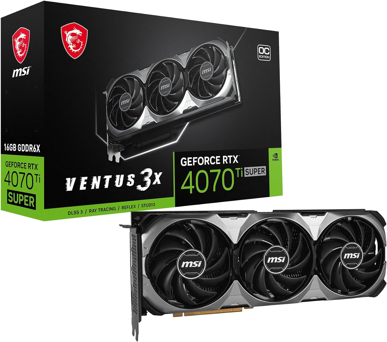 MSI Gaming RTX 4070 TI Super 16G Ventus 3X OC Graphics Card