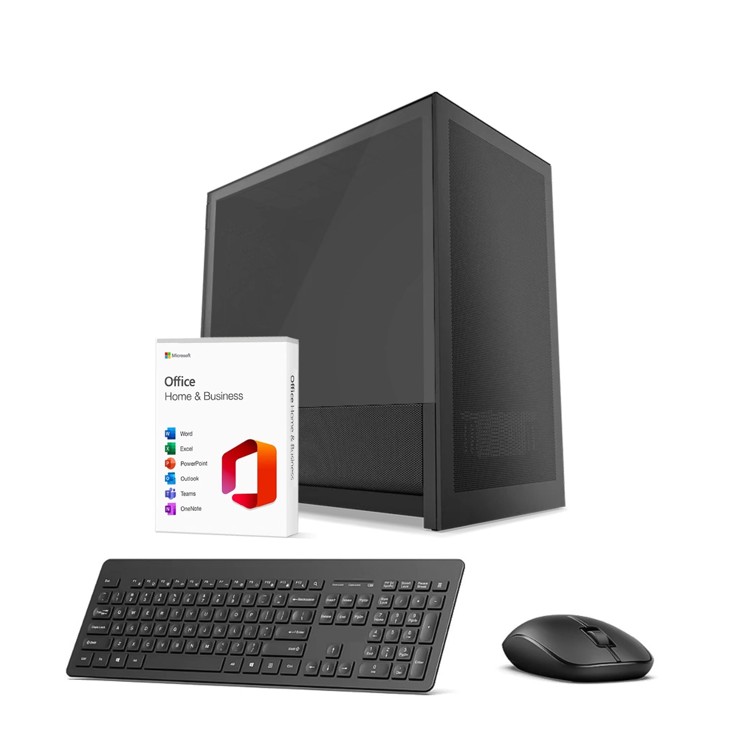 First Wave DeskPro Business Desktop PC – 14th Gen Intel i5-14400 | DDR5 RAM | 1TB NVMe SSD + 1TB SATA SSD | WiFi | Windows 11 Pro | 3–Year Warranty | Include MS Office, Keyboard & Mouse
