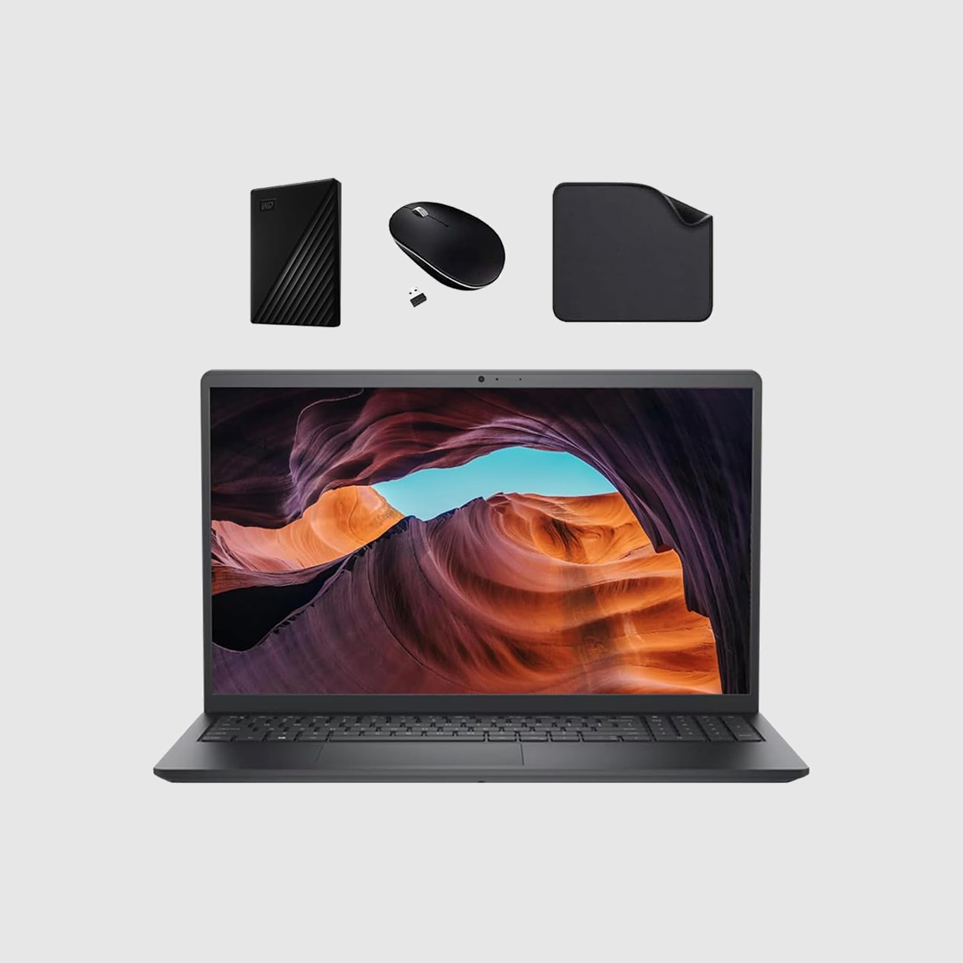 Dell Vostro 3520 Laptop - Includes External SSD 1TB + Wireless Mouse + Mouse Pad | 15.6" FHD, 12th Gen Intel Core i3-1215U, 8GB RAM, 512GB SSD, Win 11 Pro (Upgrade)