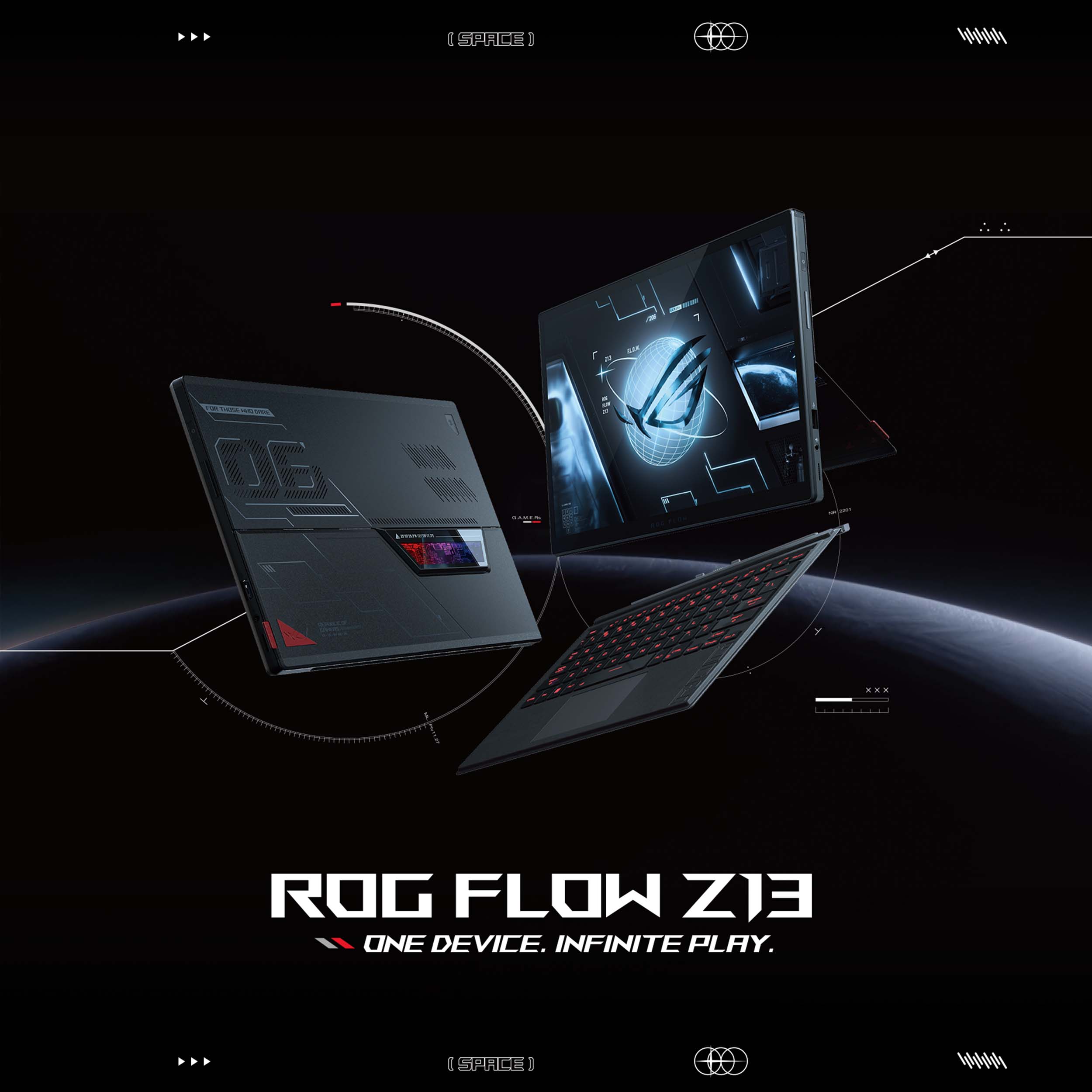 ASUS ROG Flow Z13 (Intel Core i9-13900H, 16GB RAM, 1TB SSD, NVIDIA RTX 4060 8GB, 13.4" QHD Touch Display, Windows 11 Home), 2-Year Warranty