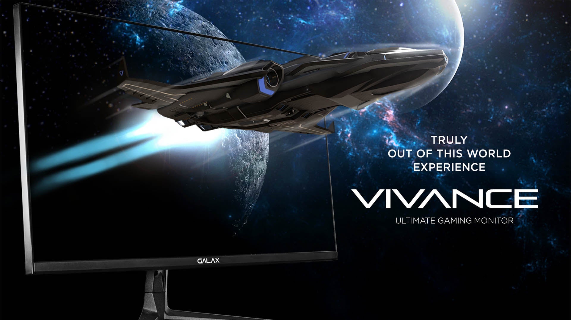 Galax Vivance-01 27'' QHD LED Gaming Monitor, 2560 X1440 Resolution,165Hz Refresh Rate, 1ms MPRT Response Time