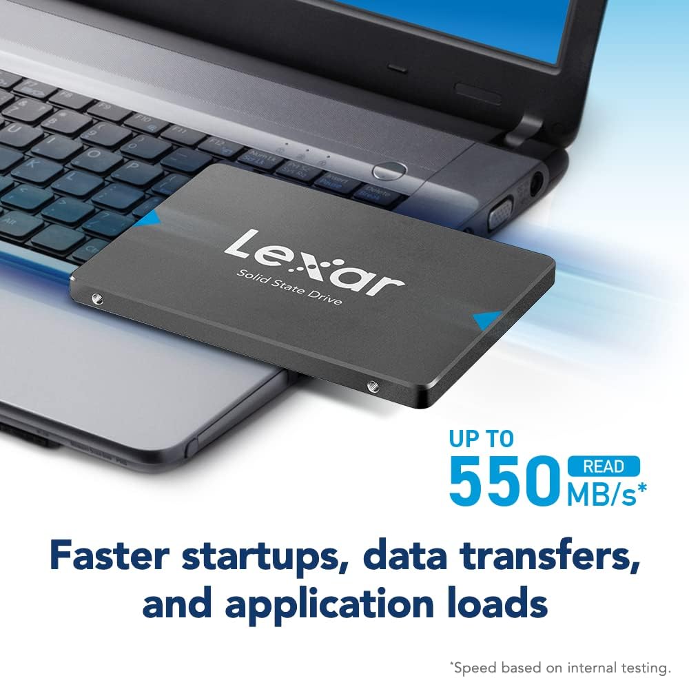 Lexar NQ100 2.5” SATA Solid-State Drive – 240GB/480GB, Up to 550MB/s Read Speed, Affordable & Fast SSD Upgrade