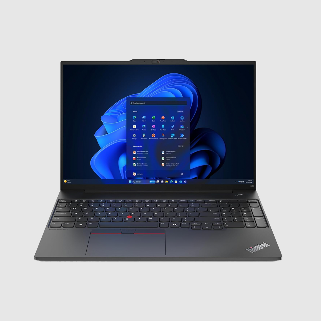 Lenovo Business Laptop ThinkPad E16 Gen 2 - FREE 8 in 1 HUB + Wireless Mouse + Laptop Bag + Antivirus + Mouse Pad | Intel Ultra 5-125U, 16GB RAM - 512GB SSD, Windows 11 Pro (Upgrade)