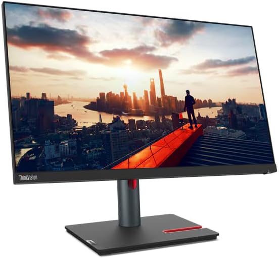 Lenovo 24" Business Monitor QHD ThinkVision (P24h-30) FREE Wired Keyboard + Mouse + Mousepad | 60Hz, 5ms Response Time, USB Type-C, Eye safe, 99% sRGB color
