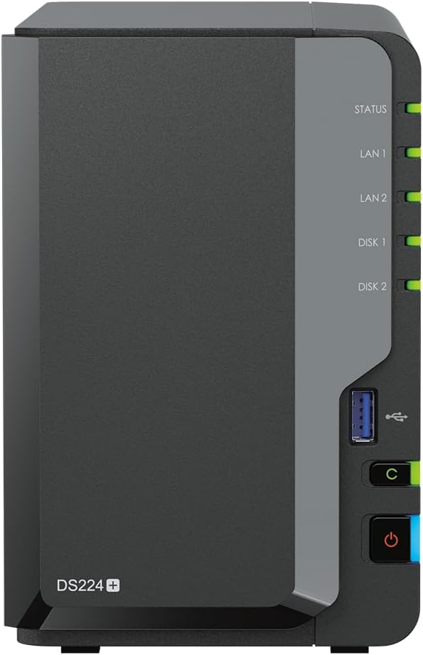 Synology DiskStation DS224+ (2 Bay ) Desktop NAS - Black