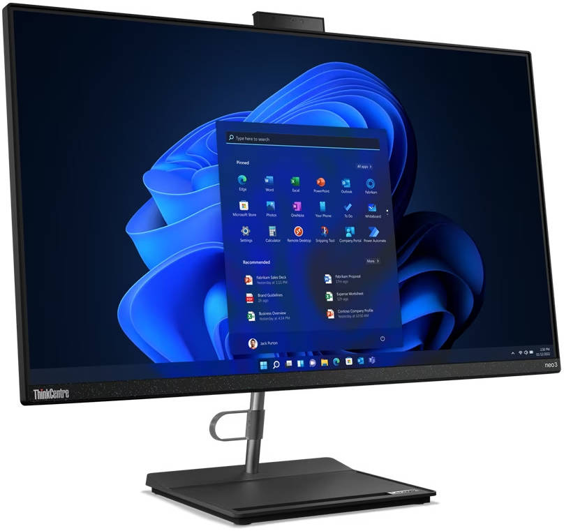 Lenovo ThinkCentre Neo 30a 27 AIO PC, 27" FHD IPS Display, Intel Core i5-12450H Processor, 8GB RAM, 512GB SSD, Intel UHD Graphics, Wireless ENG-ARAB K/B & Mouse, FreeDOS, Black | 12CA004QGR