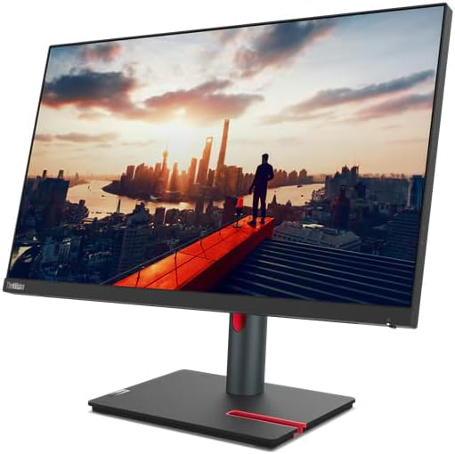 Lenovo 24" Business Monitor QHD ThinkVision (P24h-30) FREE Wired Keyboard + Mouse + Mousepad | 60Hz, 5ms Response Time, USB Type-C, Eye safe, 99% sRGB color