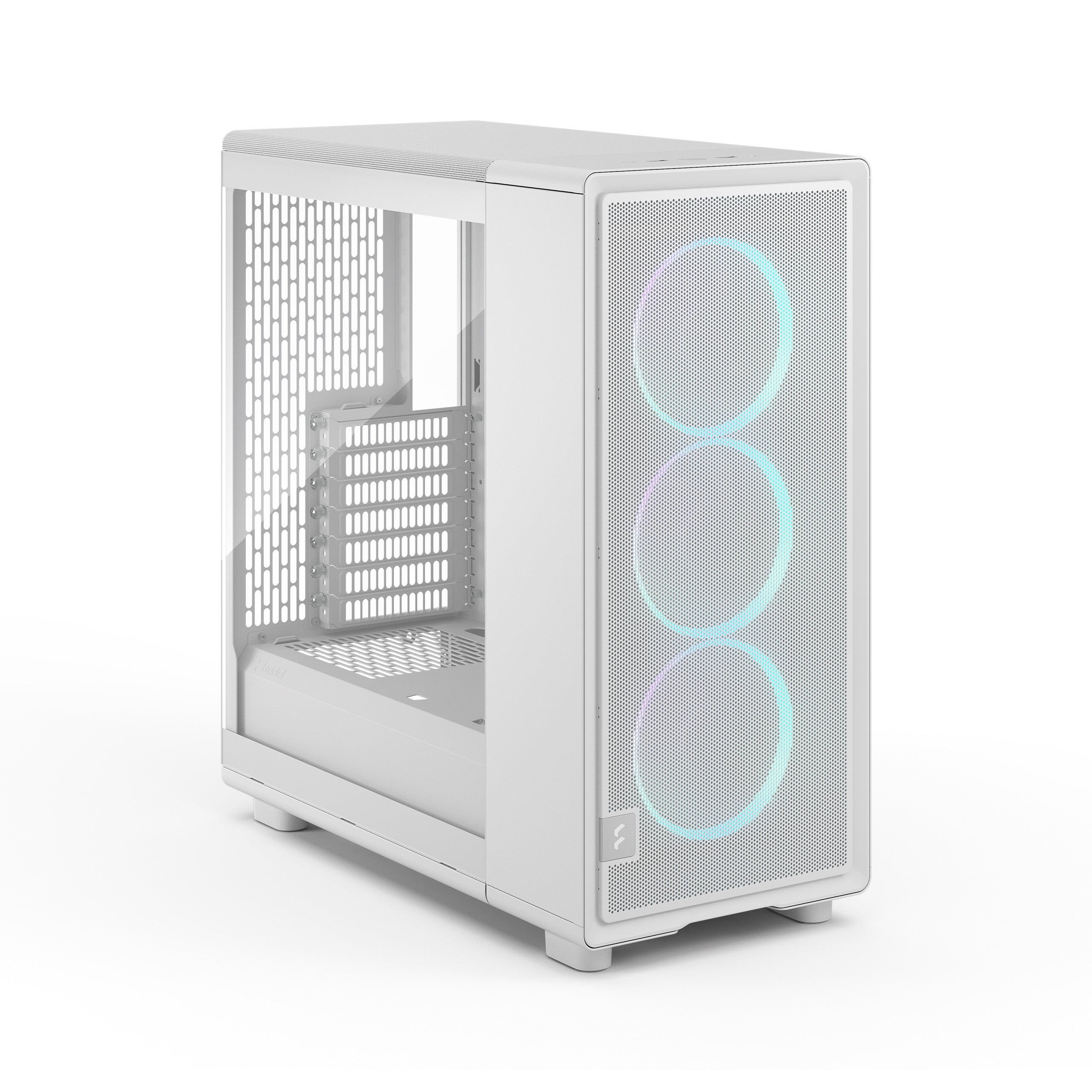 Fractal Design Epoch White TG RGB Clear Tint Mid Tower Gaming Case – Premium Aesthetic, Exceptional Airflow, Tempered Glass Panel, and RGB Lighting