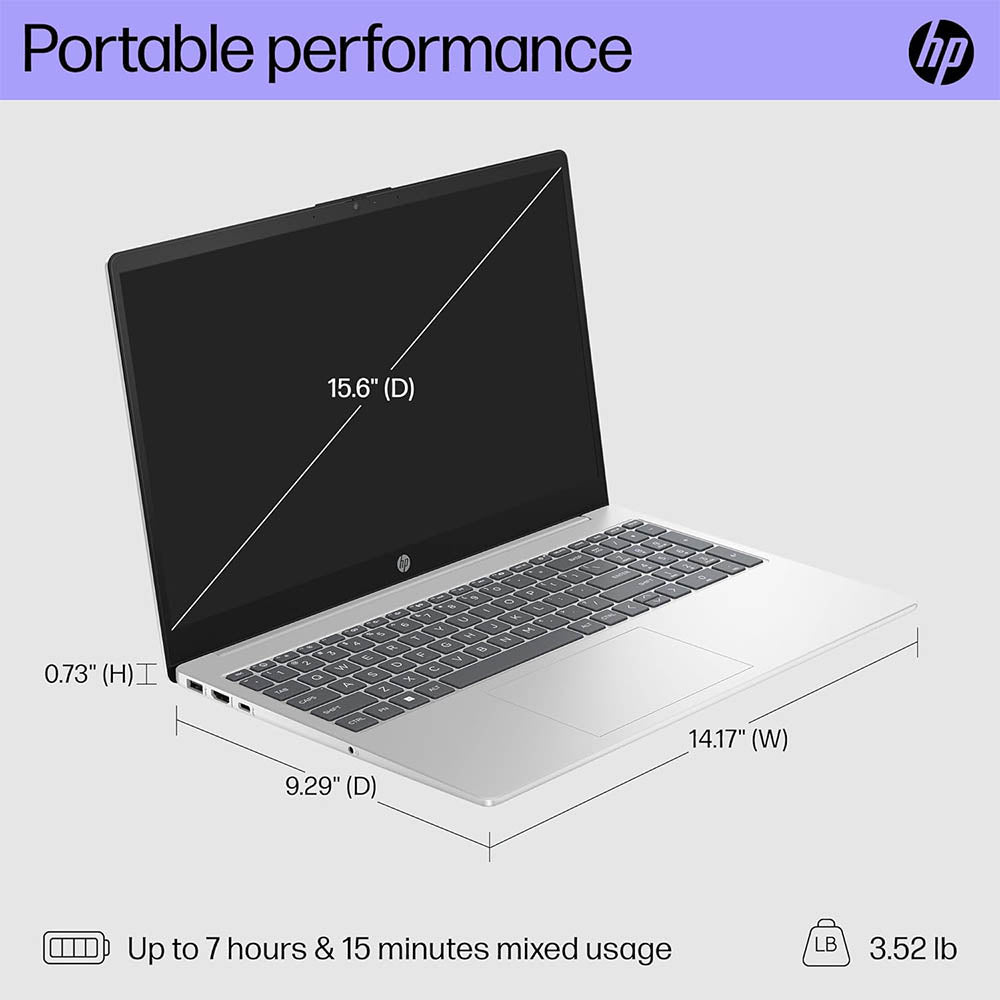 HP 15" Laptop (2024) | HD Display | 13th Gen Intel Core i5-1334U | 8GB RAM | 512GB SSD | Intel Iris Xe Graphics | Windows 11 Home | Model 15-fd