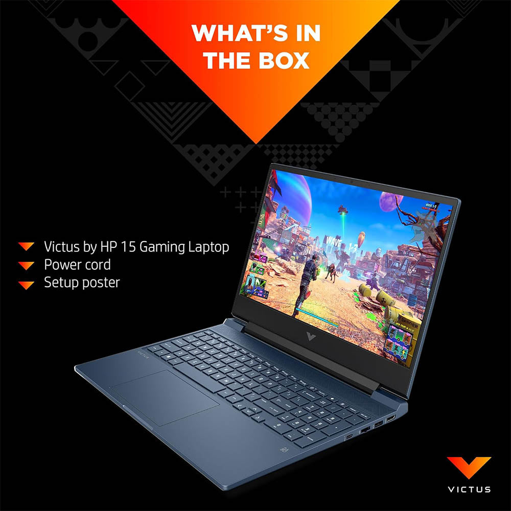 HP Victus Gaming Laptop 15-fb1005ne | 15.6" FHD Display | 7th Gen AMD Ryzen™ 5 | 8GB RAM | 512GB SSD | 4GB NVIDIA® GeForce RTX™ 2050 Graphics